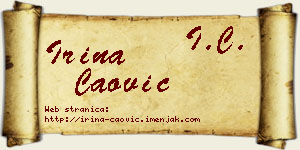 Irina Čaović vizit kartica